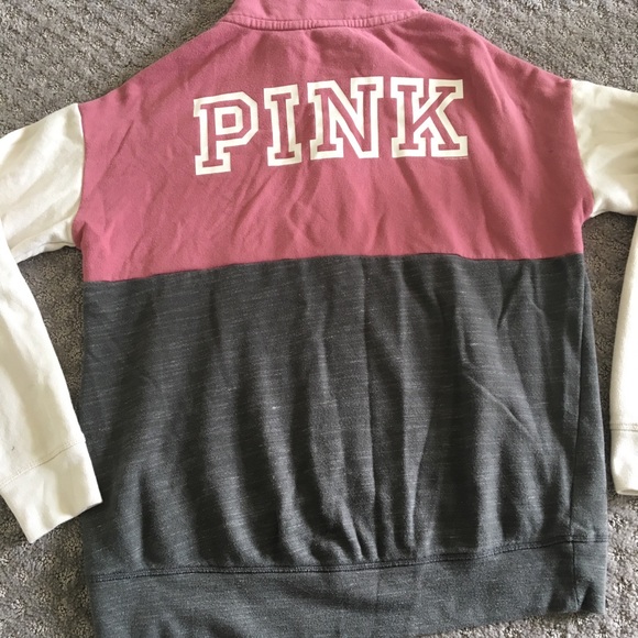 3/4 zip PINK sweatshirt - Picture 4 of 4